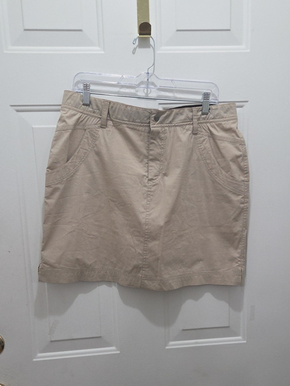 CQR Beige Women’s Casual Cotton Skort L